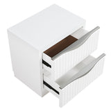 Linea Pearl White Set (QB+NS+DR+MR+CH) from Homelegance - Luna Furniture