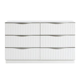 Linea Pearl White Set (QB+NS+DR+MR+CH) from Homelegance - Luna Furniture
