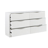 Linea Pearl White Set (QB+NS+DR+MR+CH) from Homelegance - Luna Furniture