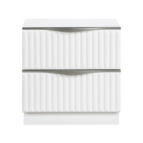 Linea Pearl White Set (QB+NS+DR+MR+CH) from Homelegance - Luna Furniture