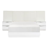 Linea Pearl White 5pc Set Queen Wall Bed (QB+2NS+2NS-P) from Homelegance - Luna Furniture