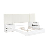 Linea Pearl White 5pc Set Queen Wall Bed (QB+2NS+2NS-P) from Homelegance - Luna Furniture