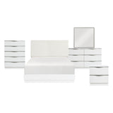Linea Pearl White Panel Bedroom Set from Homelegance - Luna Furniture