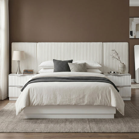 Linea Pearl White 5pc Set Queen Wall Bed (QB+2NS+2NS-P) from Homelegance - Luna Furniture