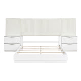 Linea Pearl White Eastern King Bed from Homelegance - Luna Furniture