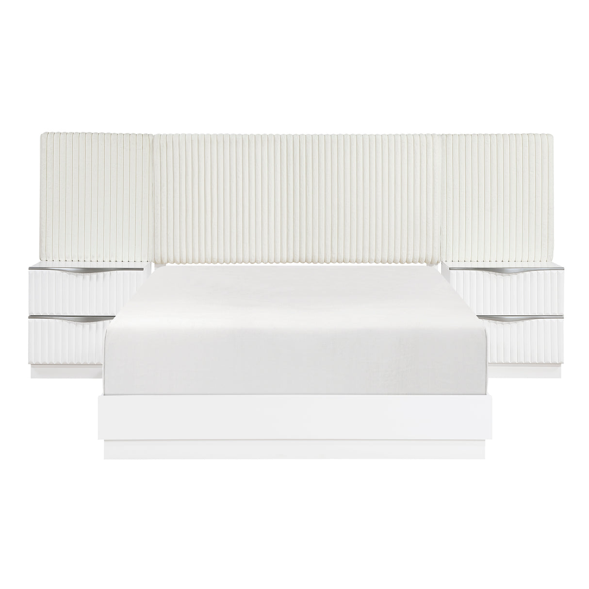 Linea Pearl White Eastern King Bed from Homelegance - Luna Furniture