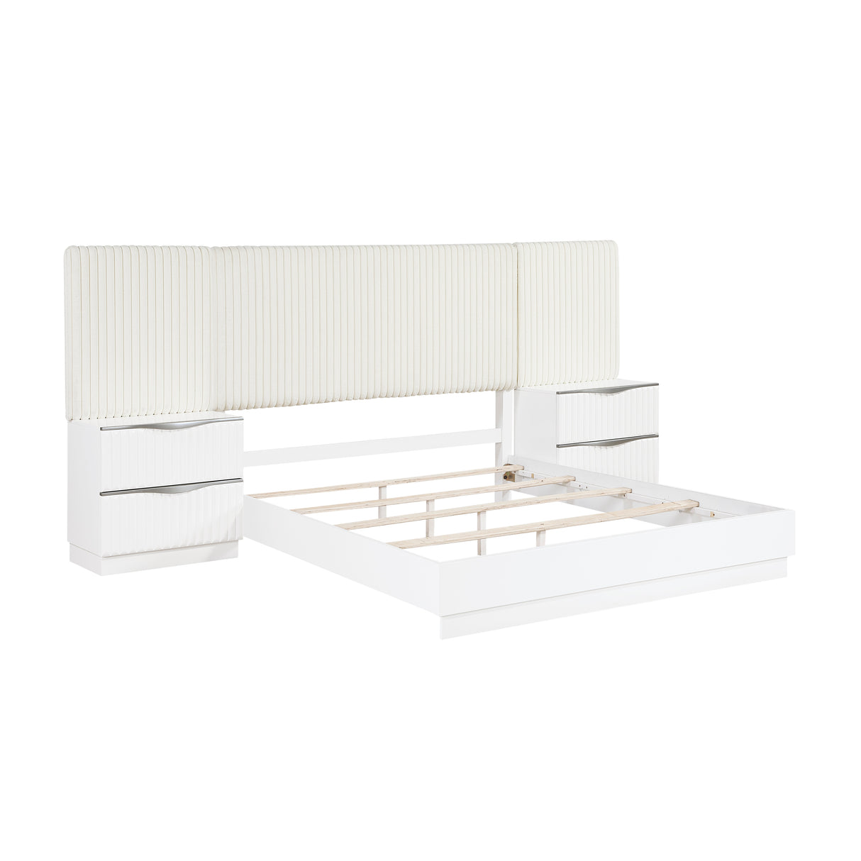 Linea Pearl White Eastern King Bed from Homelegance - Luna Furniture
