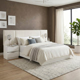 Linea Pearl White Eastern King Bed from Homelegance - Luna Furniture