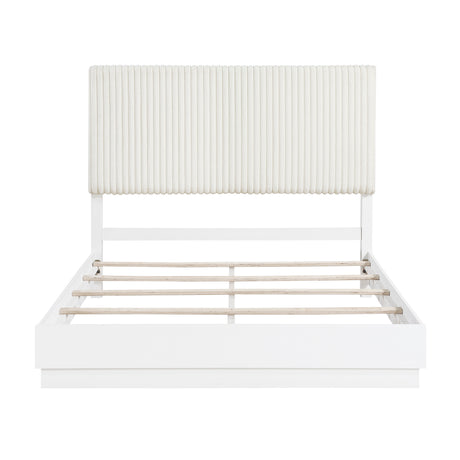 Linea Pearl White Queen Bed from Homelegance - Luna Furniture
