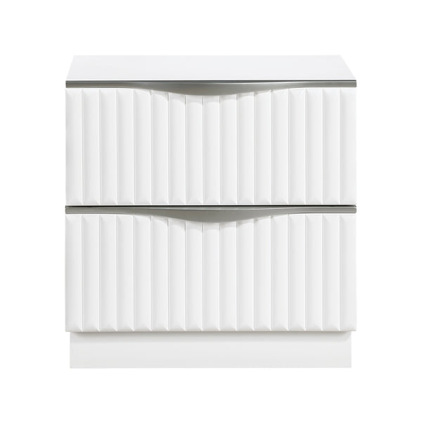 Linea Pearl White Nightstand