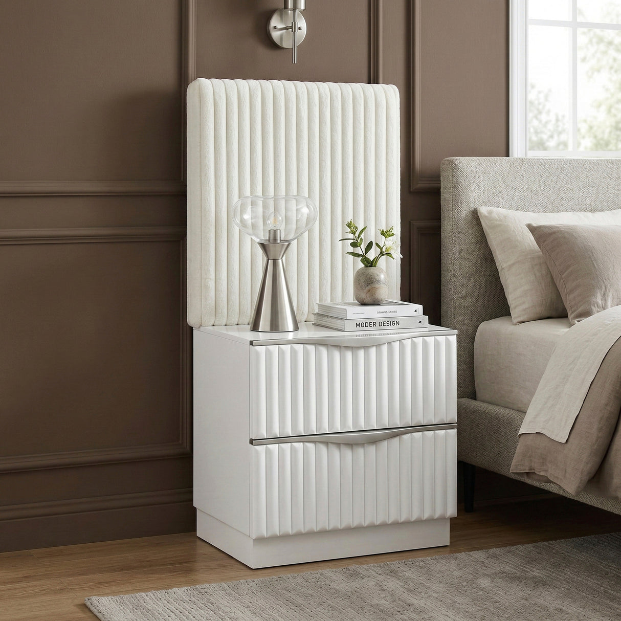 Linea Pearl White Dresser from Homelegance - Luna Furniture