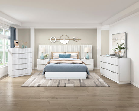 Linea Pearl White Dresser from Homelegance - Luna Furniture