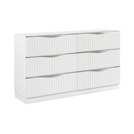 Linea Pearl White Mirror from Homelegance - Luna Furniture