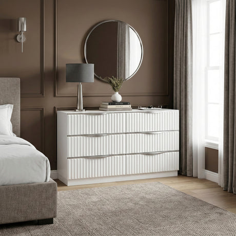 Linea Pearl White Dresser from Homelegance - Luna Furniture