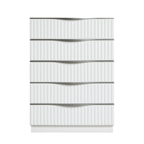 Linea Pearl White Chest from Homelegance - Luna Furniture