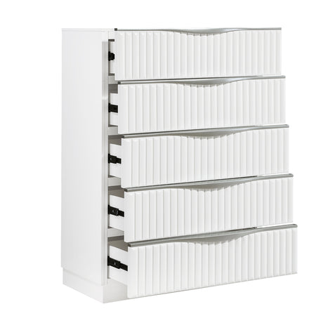 Linea Pearl White Chest from Homelegance - Luna Furniture