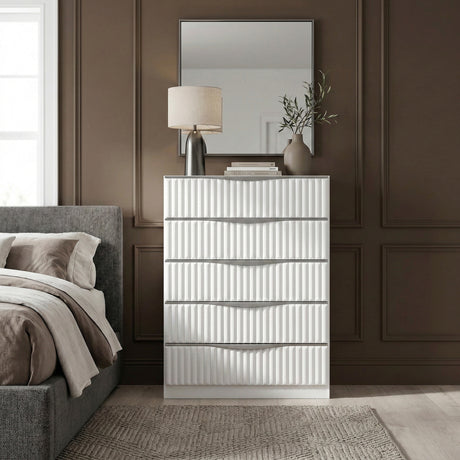 Linea Pearl White Chest from Homelegance - Luna Furniture
