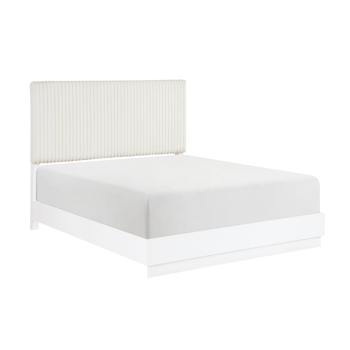 Linea Pearl White Eastern King Bed from Homelegance - Luna Furniture