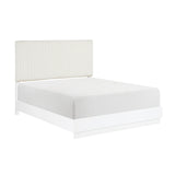 Linea Pearl White Eastern King Bed from Homelegance - Luna Furniture