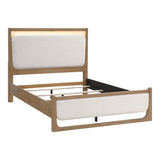Riley Light Brown Upholstered Queen Bed from Homelegance - Luna Furniture