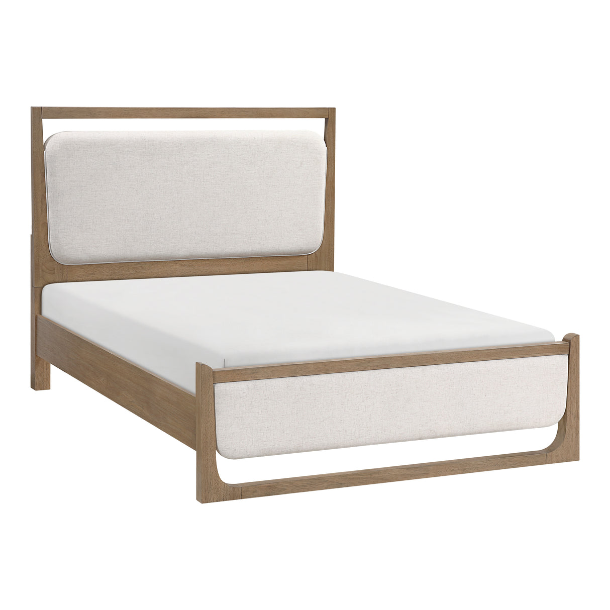 Riley Light Brown Upholstered Queen Bed from Homelegance - Luna Furniture