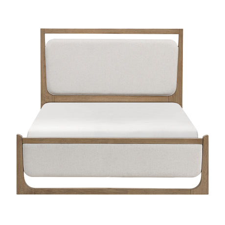 Riley Light Brown Queen Bed, Dresser, Mirror, and Nightstand from Homelegance - Luna Furniture