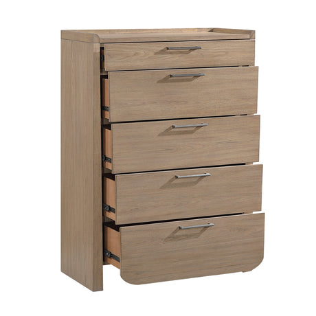 Riley Light Brown 5pc Set (QB+NS+DR+MR+CH) from Homelegance - Luna Furniture