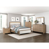 Riley Light Brown Upholstered Bedroom Set from Homelegance - Luna Furniture