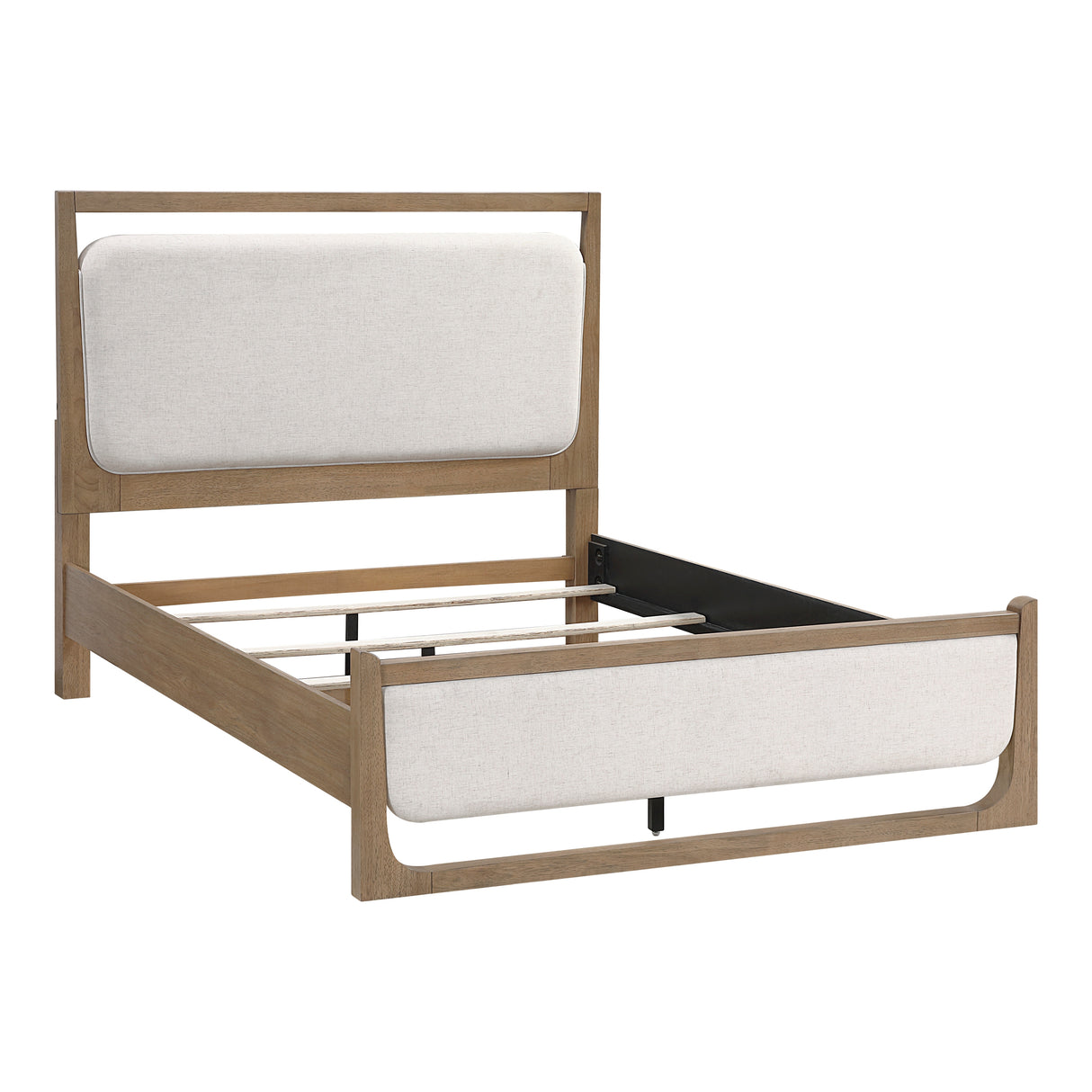 Riley Light Brown California King Upholstered Bed from Homelegance - Luna Furniture