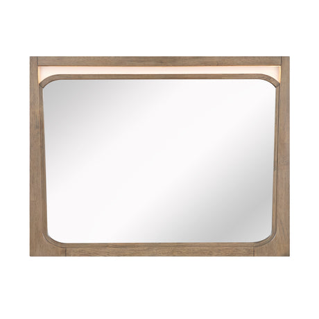 Riley Light Brown Mirror (Mirror Only) from Homelegance - Luna Furniture