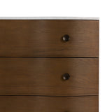 Tiago Marble Chest in Toasted Oak Veneer from Four Hands - Luna Furniture