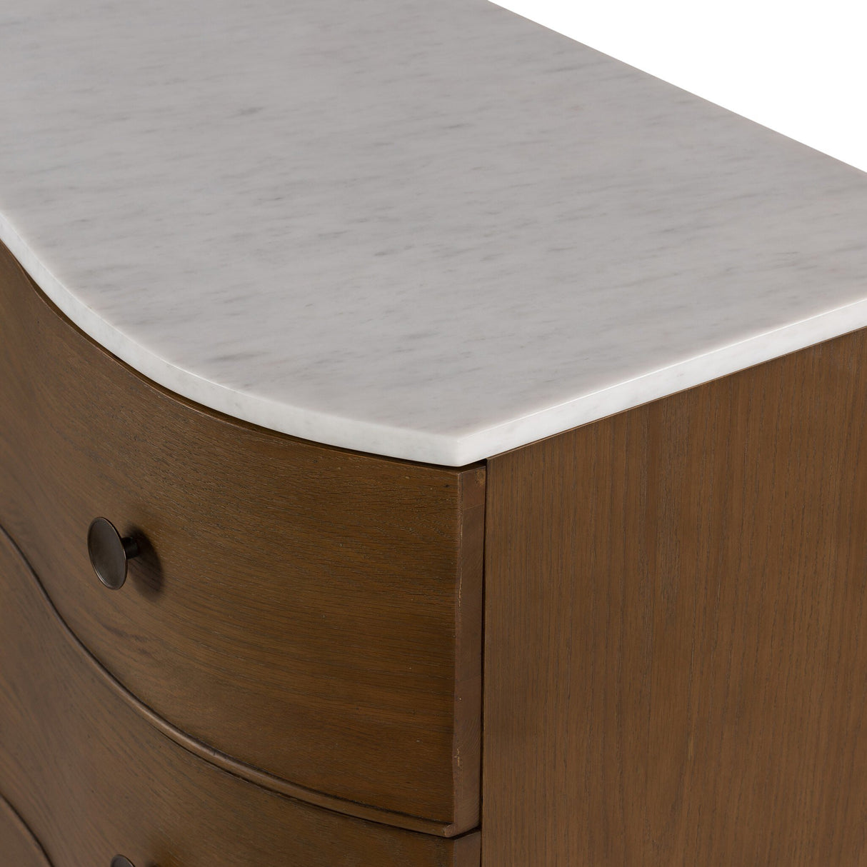 Tiago Marble Chest in Toasted Oak Veneer from Four Hands - Luna Furniture