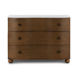 Tiago Marble Chest in Toasted Oak Veneer from Four Hands - Luna Furniture