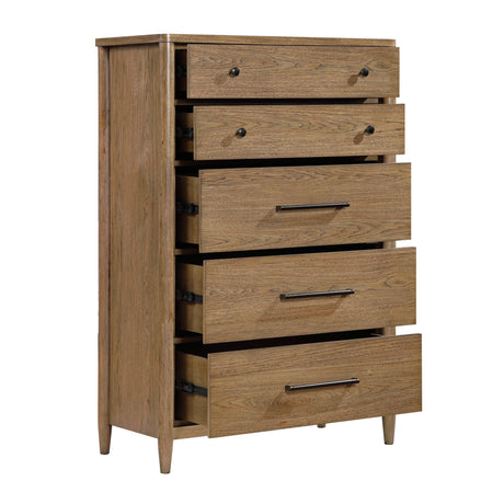 Sonoma Oak 5pc Set (QB+NS+DR+MR+CH) from Homelegance - Luna Furniture