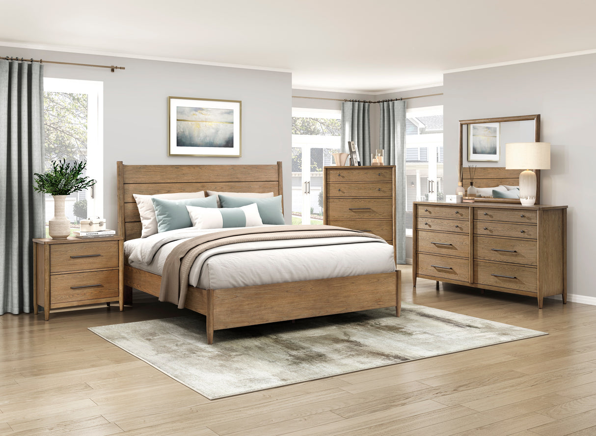 Sonoma Oak Eastern King Platform Bed from Homelegance - Luna Furniture