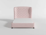 Cameo Pink California King Upholstered Wingback Bed from Homelegance - Luna Furniture