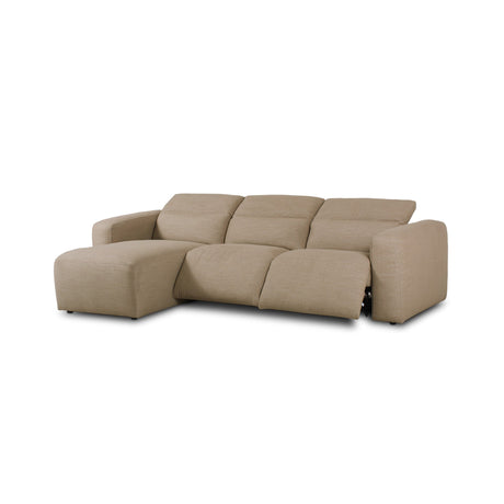 Radley Power Recliner 3-Piece Sectional W/ Chaise in Crypton Nomad Taupe from Four Hands - Luna Furniture