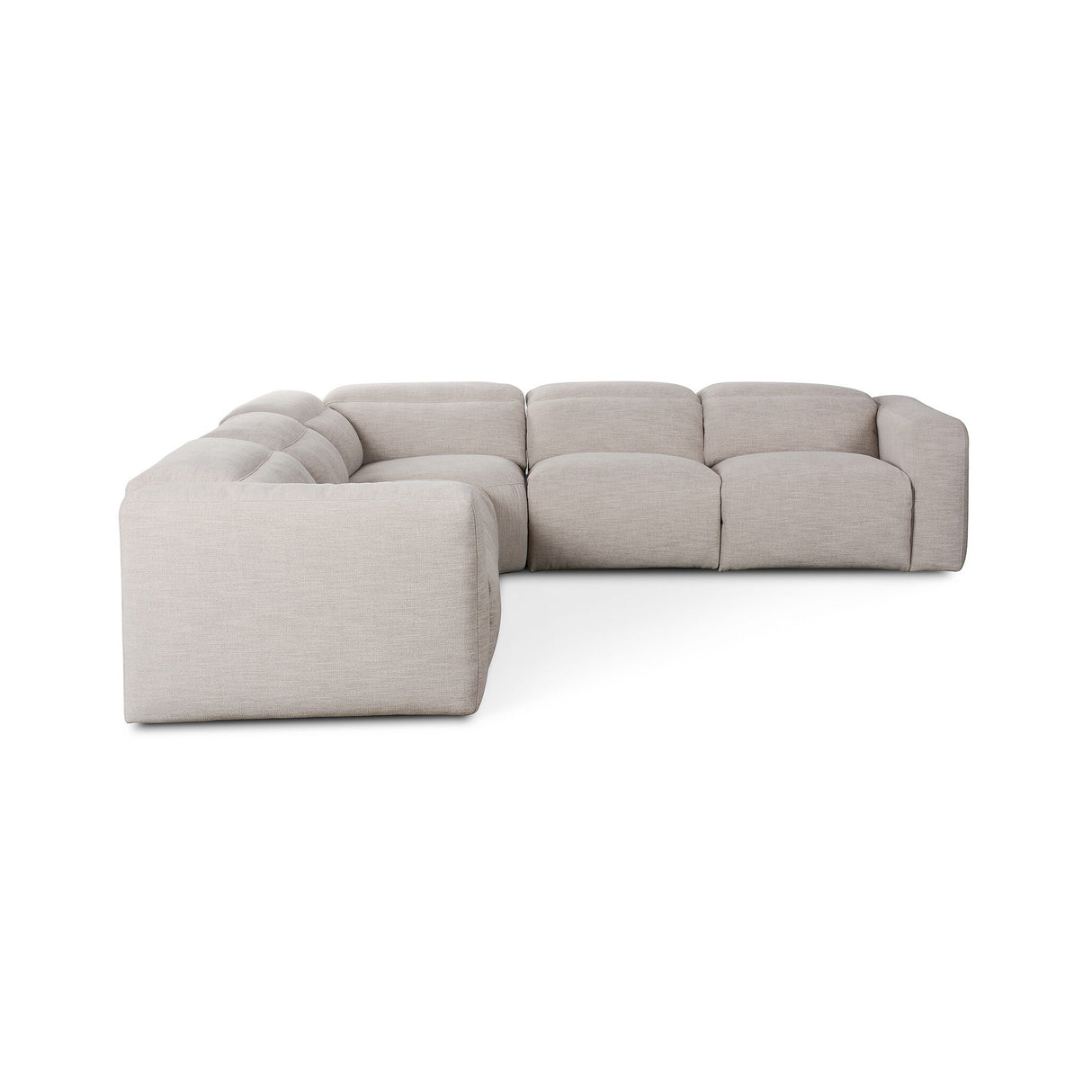 Radley Power Recliner 5-Piece Sectional in Laken Stone from Four Hands - Luna Furniture