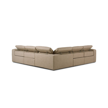 Radley Power Recliner 5-Piece Sectional in Crypton Nomad Taupe from Four Hands - Luna Furniture