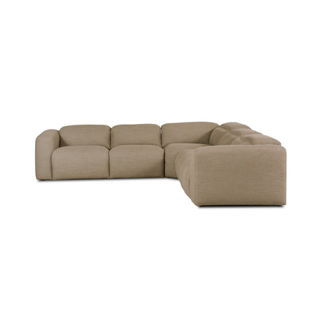 Radley Power Recliner 5-Piece Sectional in Crypton Nomad Taupe from Four Hands - Luna Furniture