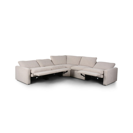 Tillery Power Recliner 5-Piece Sectional in Laken Stone from Four Hands - Luna Furniture