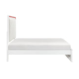Lumin Pearl White Queen Led Panel Bed from Homelegance - Luna Furniture