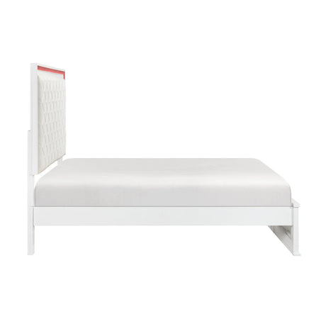 Lumin Pearl White LED Panel Bedroom Set from Homelegance - Luna Furniture
