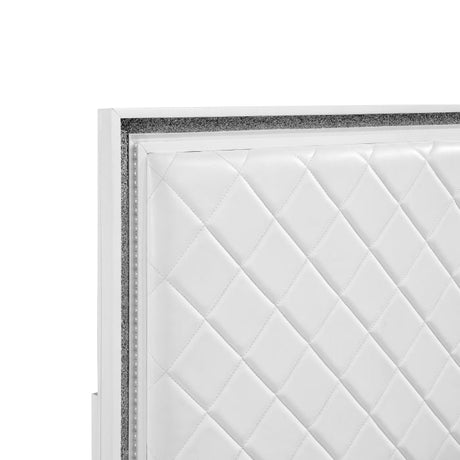 Lumin Pearl White LED Panel Bedroom Set from Homelegance - Luna Furniture