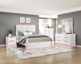 Lumin Pearl White LED Panel Bedroom Set from Homelegance - Luna Furniture