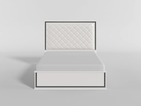 Lumin Pearl White Queen Bed from Homelegance - Luna Furniture