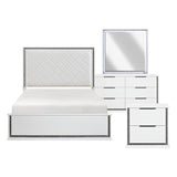 Lumin Pearl White 4pc Set (QB+NS+DR+MR) from Homelegance - Luna Furniture