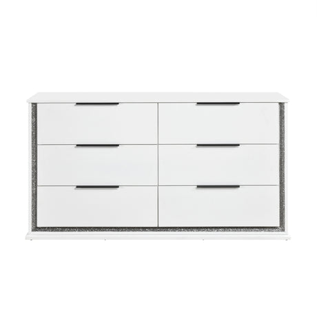 Lumin Pearl White 4pc Set (QB+NS+DR+MR) from Homelegance - Luna Furniture