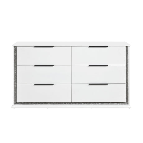 Lumin Pearl White LED Panel Bedroom Set from Homelegance - Luna Furniture