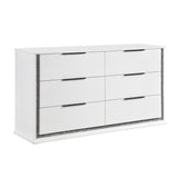 Lumin Pearl White 4pc Set (QB+NS+DR+MR) from Homelegance - Luna Furniture